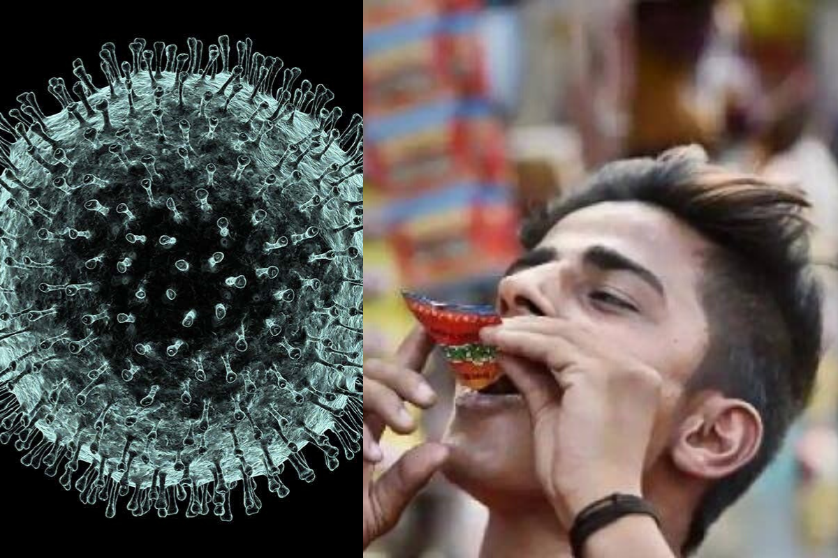 खुद कैंसर से मर जाएगा कोरोना वायरस, यूपी पहुँचते ही लगी गुटखा खाने की लत
