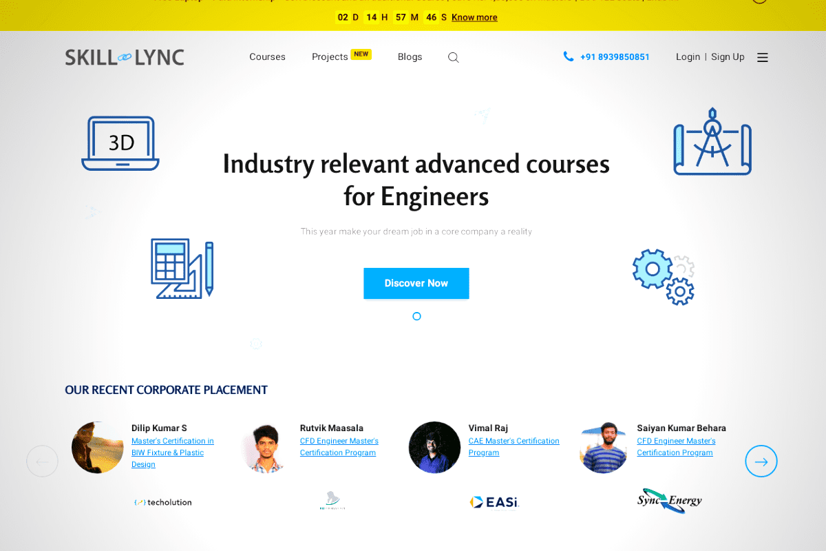 Skill-Lync: E-learning Platform for Revolutionize Engineering Education