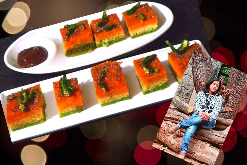 Tri Colour Soft Spongy Dhokla|Gujrati Khaman Sooji Recipe By-Pooja Agrawal